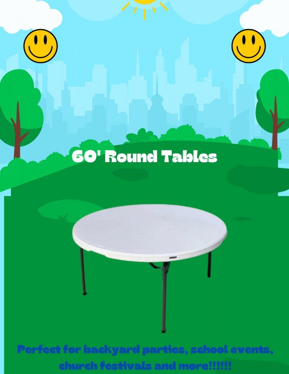 60 Round table (white)