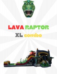 Lava Raptor XL bounce house w/slide combo