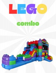 Lego Block Party bounce house w/slide combo