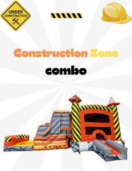 Construction Zone large bounce house w/slide combo