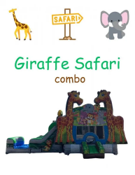 giraffe 1704921230 Giraffe Safari bounce house w/ slide combo