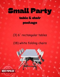 Small party table and chair package