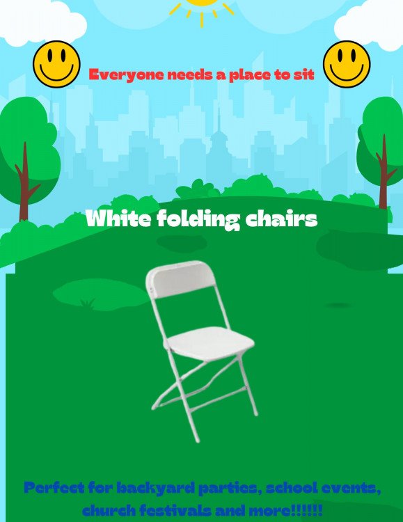 Chairs (white folding)