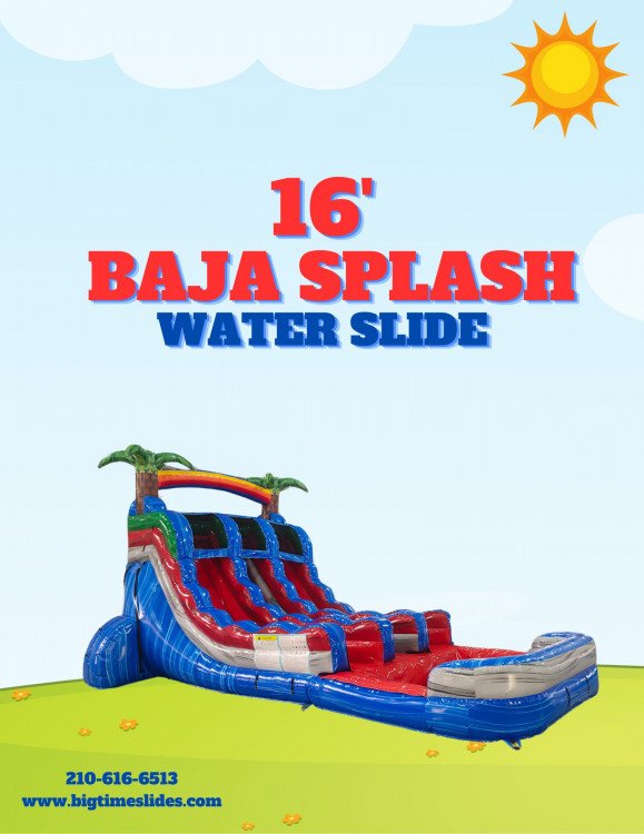 16' Baja Splash double lane water slide