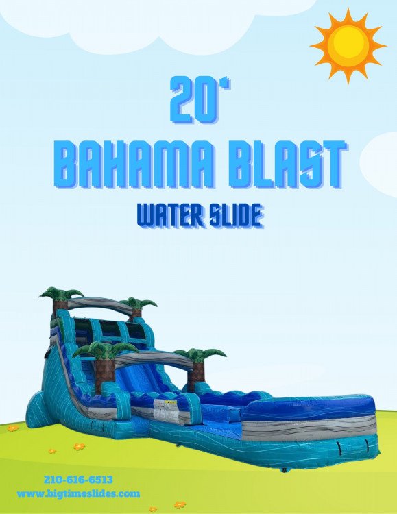 20' Bahama Blast double lane water slide