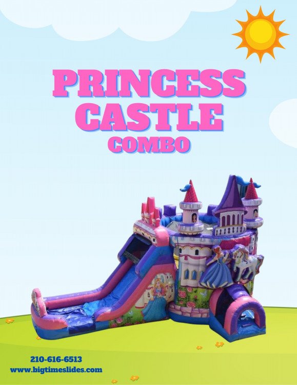 Princess Castle bounce house w/slide combo