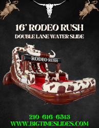 16' Rodeo Rush double lane water slide