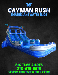 16' Cayman Rush double lane water slide