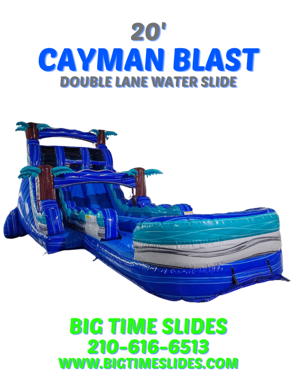 20' Cayman Blast double lane water slide