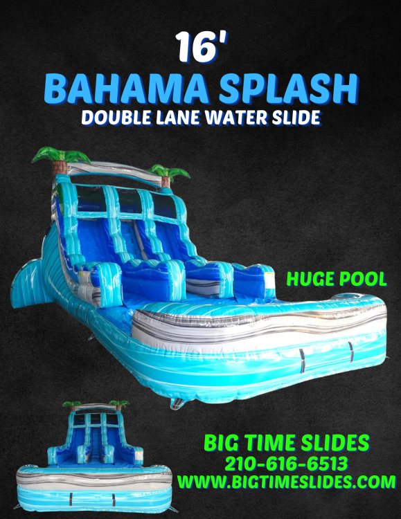 16' Bahama Splash double lane water slide