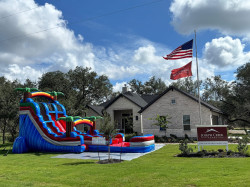 2020tropical20yard20set20up 1754241353 20' Tropical Blast double lane water slide