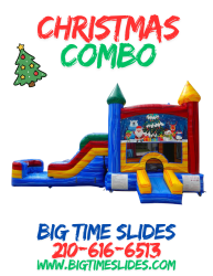 Christmas bounce house w/slide combo