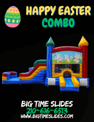 Happy Easter bounce house w/slide combo