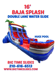 16' Baja Splash double lane water slide