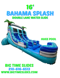 1620bahama20splash20double20lane20water20slide202 1768412 5 16' Bahama Splash double lane water slide