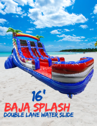 16' Baja Splash double lane water slide