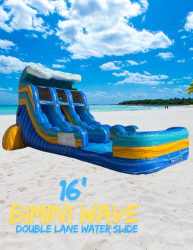 16' Bimini Wave double lane water slide