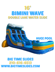 16' Bimini Wave double lane water slide