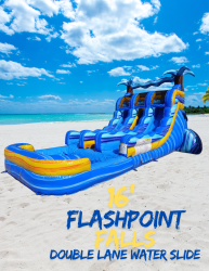 16' Flashpoint Falls double lane water slide