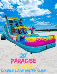 20' Paradise Island double lane water slide
