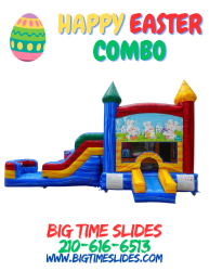Happy20easter20combo201 1767886484 1 Happy Easter bounce house w/slide combo (wet/dry)