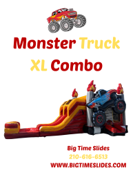 Monster20Truck20XL20Combo 1767881586 1 Monster Truck XL bounce house w/slide combo (wet/dry)