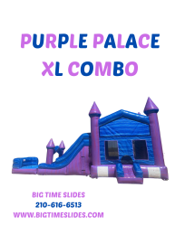 Purple Palace XL bounce house w/slide combo (wet/dry)