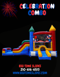 Celebration bounce house w/slide combo (wet/dry)