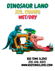 dinosaur20land20xxl20wetdry20combo 1767810214 1 Dinosaur Land XXL bounce house w/slide combo (wet/dry)