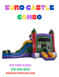 Euro Castle bounce house w/slide combo (wet/dry)