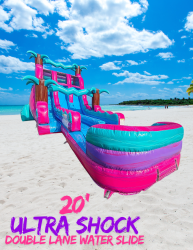 20' Ultra Shock double lane water slide