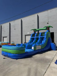 aqua203 1772145577 16' Aqua Bolt double lane water slide
