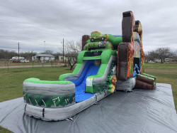 giraffe202 1678287124 1 Giraffe Safari bounce house w/ slide combo (wet/dry)