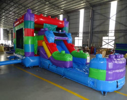 lego202 1682551180 Lego bounce house w/slide combo (wet/dry)