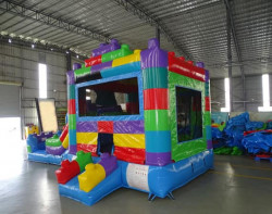 lego203 1682551180 Lego bounce house w/slide combo (wet/dry)