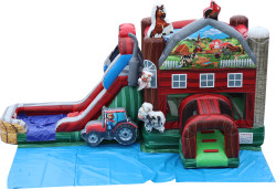 farm20combo20wetdry v sl20include20ground20cover20aeaeae 1 Farm House bounce house w/slide combo (Wet/Dry)